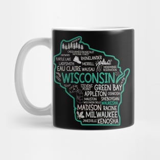 Waukesha Wisconsin cute Milwaukee, Osseo, Green Bay, Kenosha, Racine, Appleton, Waukesha, Eau Claire, Oshkosh, Janesville Mug